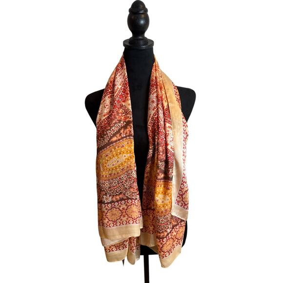Etro Milano NWT 100% Wool Satin Paisley Lightweight 50”x 50” Scarf OS